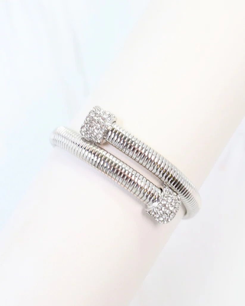 Carter Coil Bracelet - Silver - Southern Grace Shoppe