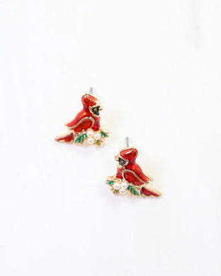 Christmas Cardinal Earrings - Southern Grace Shoppe