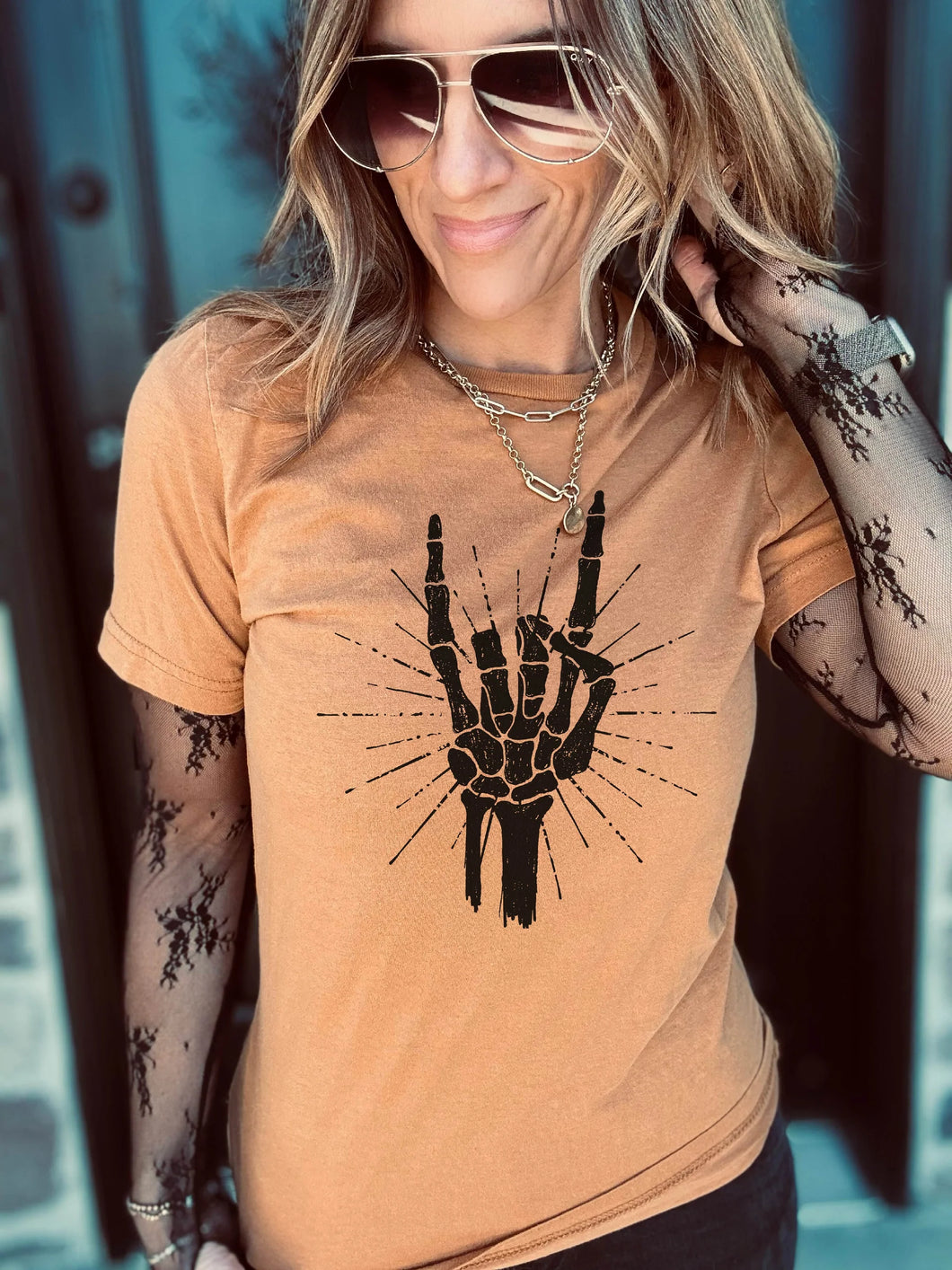 Rock N Roll Skull Tee - Southern Grace Shoppe