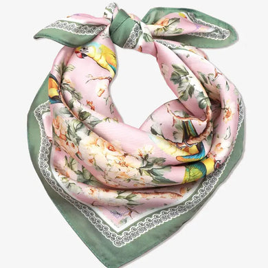 Scarf - Floral & Bird Print - Southern Grace Shoppe