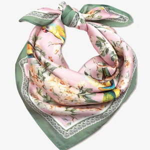 Scarf - Floral & Bird Print - Southern Grace Shoppe