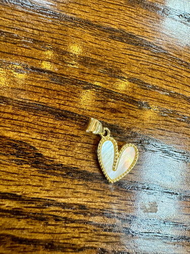 SGS Links - Semi Permanent Jewelry | Gold Filled Pearl Heart Charm - Southern Grace Shoppe