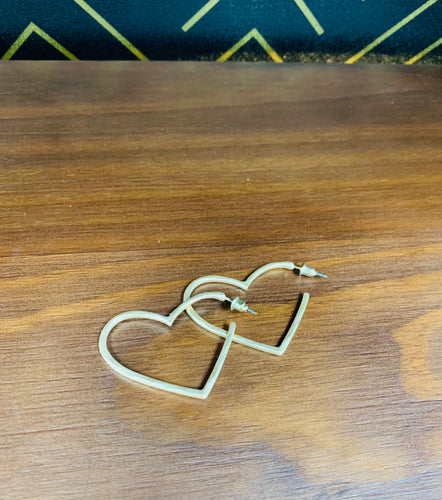 Gold Heart Hoop Earrings - Southern Grace Shoppe