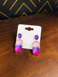 Purple Fandango Earrings - Southern Grace Shoppe