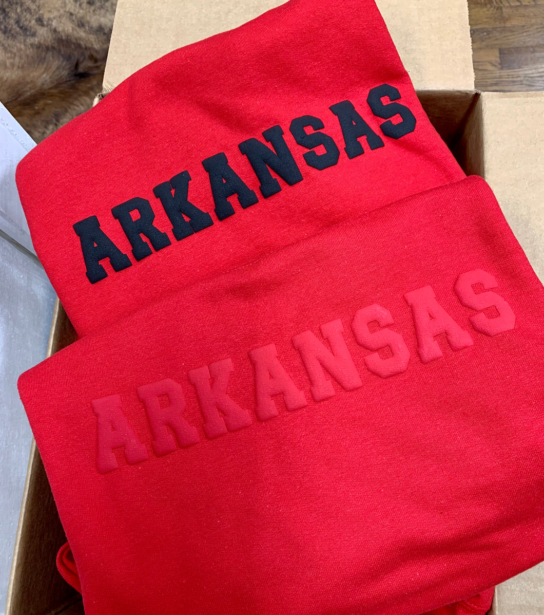 Arkansas Puff Sweatshirt - Southern Grace Shoppe