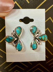 Triple Teardrop Turquoise Studs - Southern Grace Shoppe