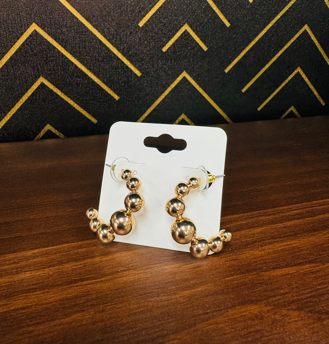 Gold Ball Earrings - Southern Grace Shoppe