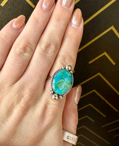 Turquoise Rope Cuff Ring - Southern Grace Shoppe