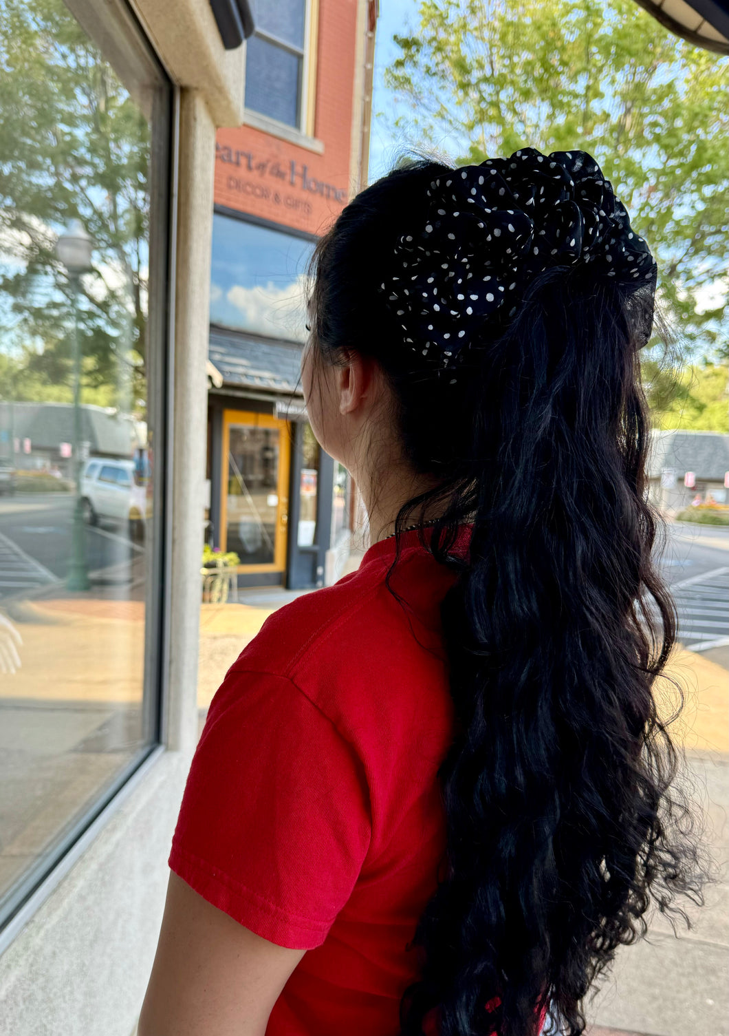 Polka Dot Scrunchy - XL - Southern Grace Shoppe