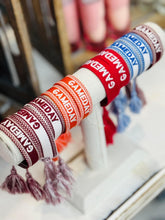 Load image into Gallery viewer, Embroidered Game Day Tassel Bracelet - Southern Grace Shoppe