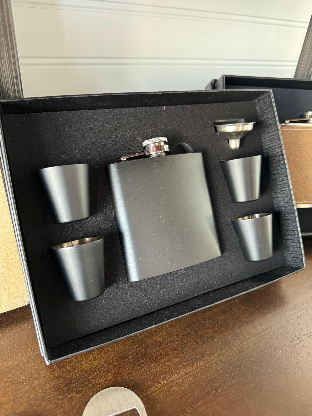 SGS Custom Gifts | Metal Flask Gift Set - Southern Grace Shoppe