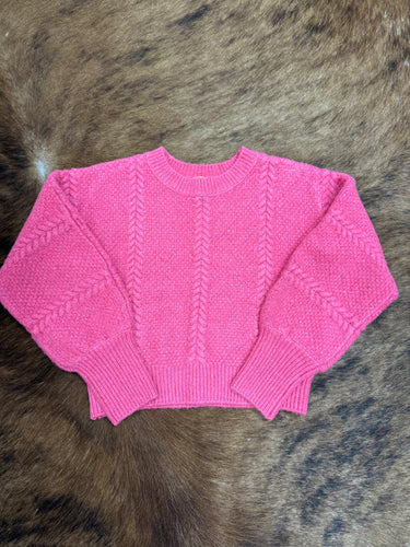 Hot Pink Girls Sweater