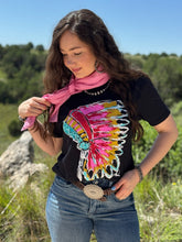 Load image into Gallery viewer, Callie Ann Stelter Pink Headdress Tee - Southern Grace Shoppe