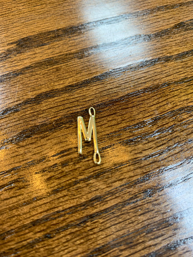 SGS Links | M Initial Connector - Gold Filled - Southern Grace Shoppe