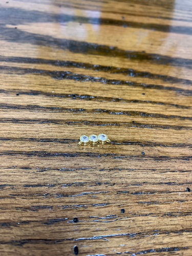 SGS Links | Three Rhinestone Bubble Connector - Gold Filled - Southern Grace Shoppe