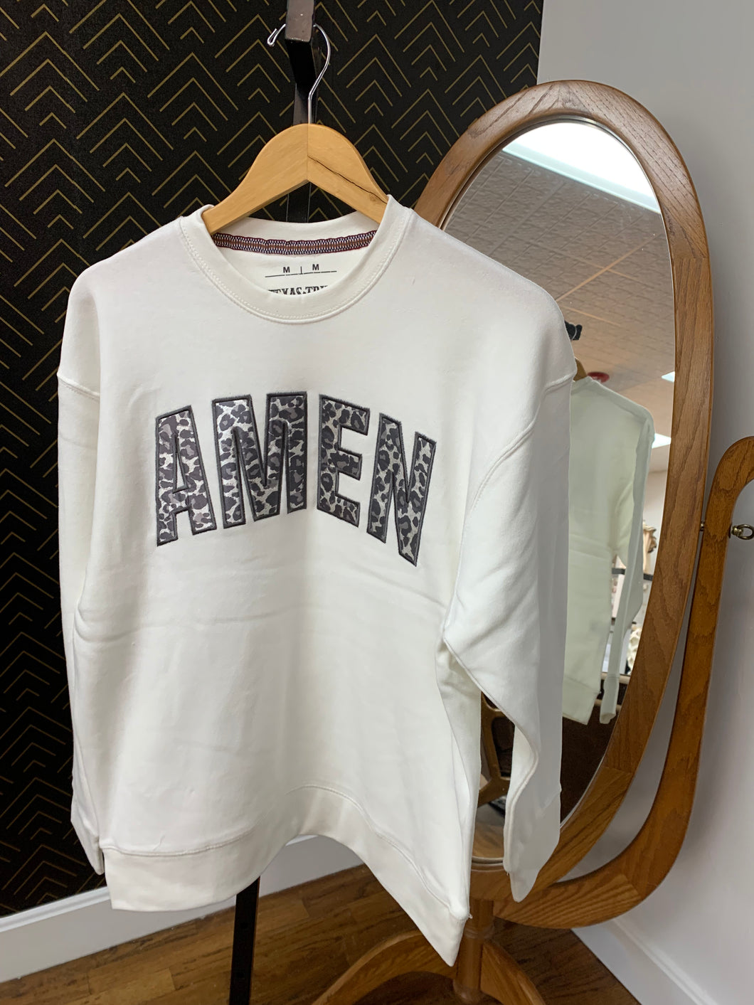 Amen Crewneck - Cheetah - Southern Grace Shoppe