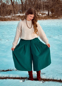 Emerald Gaucho Pants