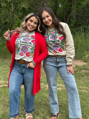 Thankful & Grateful Tee and Sweatshirt - Southern Grace Shoppe