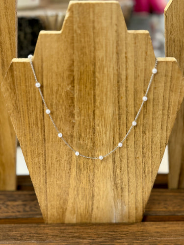 Silver Pearl Necklace - Southern Grace Shoppe