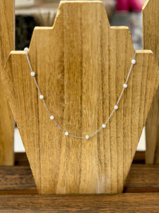 Silver Pearl Necklace - Southern Grace Shoppe