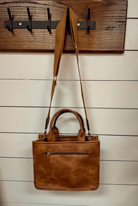 Brown Checkmate Tote - Southern Grace Shoppe