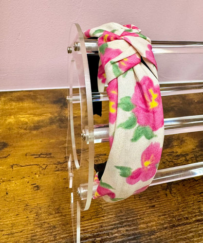Pink Floral Headband - Southern Grace Shoppe