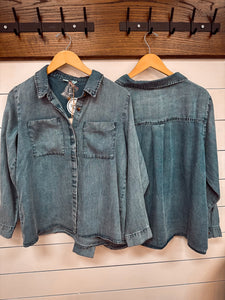 The Chicks - Denim Button Up - Southern Grace Shoppe