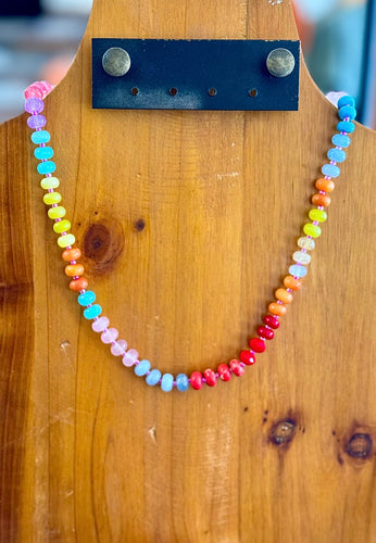 Glass Bubble Bead Necklace - Bright - Southern Grace Shoppe