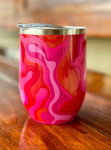 Load image into Gallery viewer, Wine Tumbler - Hot Pink Swirl