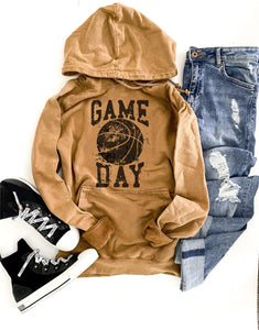 Game Day Vintage Wash Basketball Hoodie - Southern Grace Shoppe