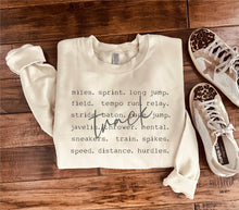 Load image into Gallery viewer, Track Word Graphic Sweatshirt - Southern Grace Shoppe