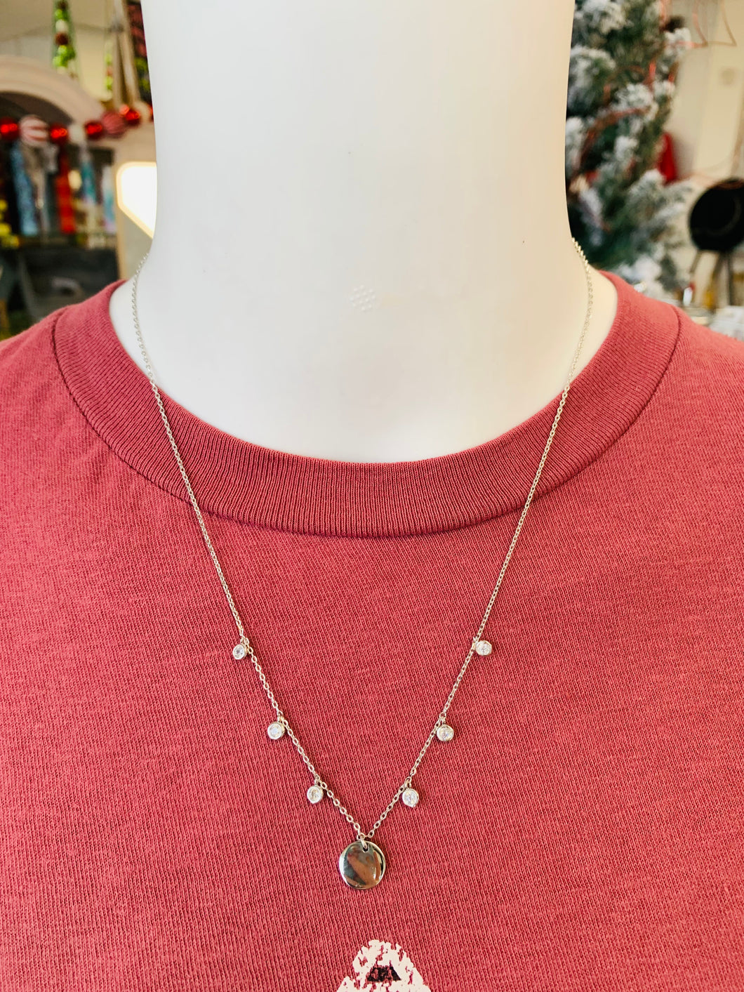 Six Stone Silver Necklace - Southern Grace Shoppe