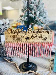 SGS Custom Gifts | Candy Cane Christmas Countdown - Southern Grace Shoppe