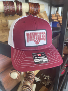 SGS Custom Gifts | Siloam Springs Panthers Maroon Rectangle Patch Hat - Southern Grace Shoppe