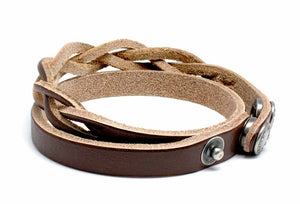SGS Custom Gifts | Braided Wrap Leather Bracelet - Southern Grace Shoppe